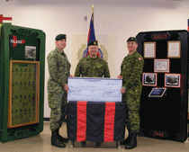 CME Officers Fund Donating $10,000.00 Maj Gale, Sgt Wilt, Col Tattersall